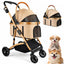 3-in-1 Dog Stroller for Medium Dogs up to 50 lbs, Smooth-Ride Pet Stroller with Detachable Carrier & Car Seat Combo