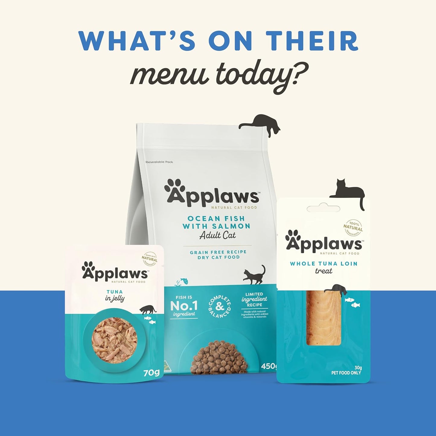 Applaws 100% Natural Wet Cat Food Tuna Fillet with Crab in Broth Tin 70g (Pack of 24), Limited Ingredients Pet Food
