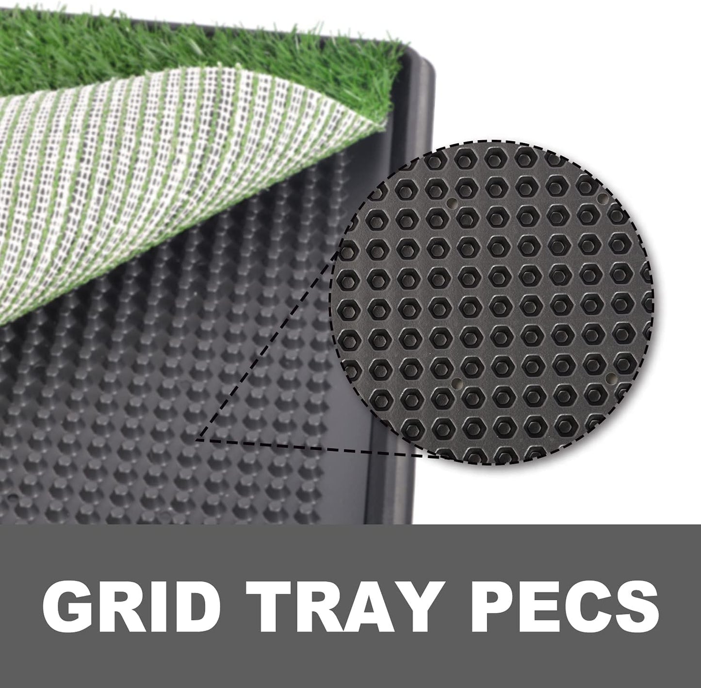 Indoor Dog Potty Toilet Grass Tray Pads Training Puppy Medium Mat (Pet Potty with 2 Grass Mat)