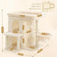 Heybly Cat Tree, 65cm Cat Tower with Spacious Top Perch for Large Cats,Beige