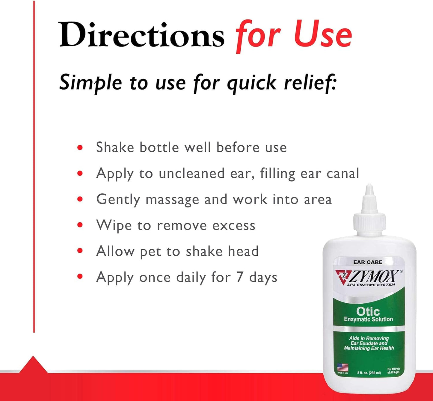 PET KING BRANDS Zymox Otic Enzymatic Solution for Dogs and Cats to Soothe Ear Infections Without Hydrocortisone for Itch Relief, 8oz