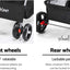 i.Pet Pet Stroller, Double Cat Dog Carrier Backpack Travel Strollers Pram Seat