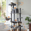 PAWZ Road Multi-Level Cat Tree 175cm With Super Large Hammock (50 * 40cm), Tall Cat Tower for Large Cats With Scratching Posts, Cat Condo and Top Perch Dark Grey
