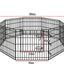 Beastie Foldable Pet Dog Metal Playpen 24", 8 Panels Folding Dog Play Pen Frame for Puppy