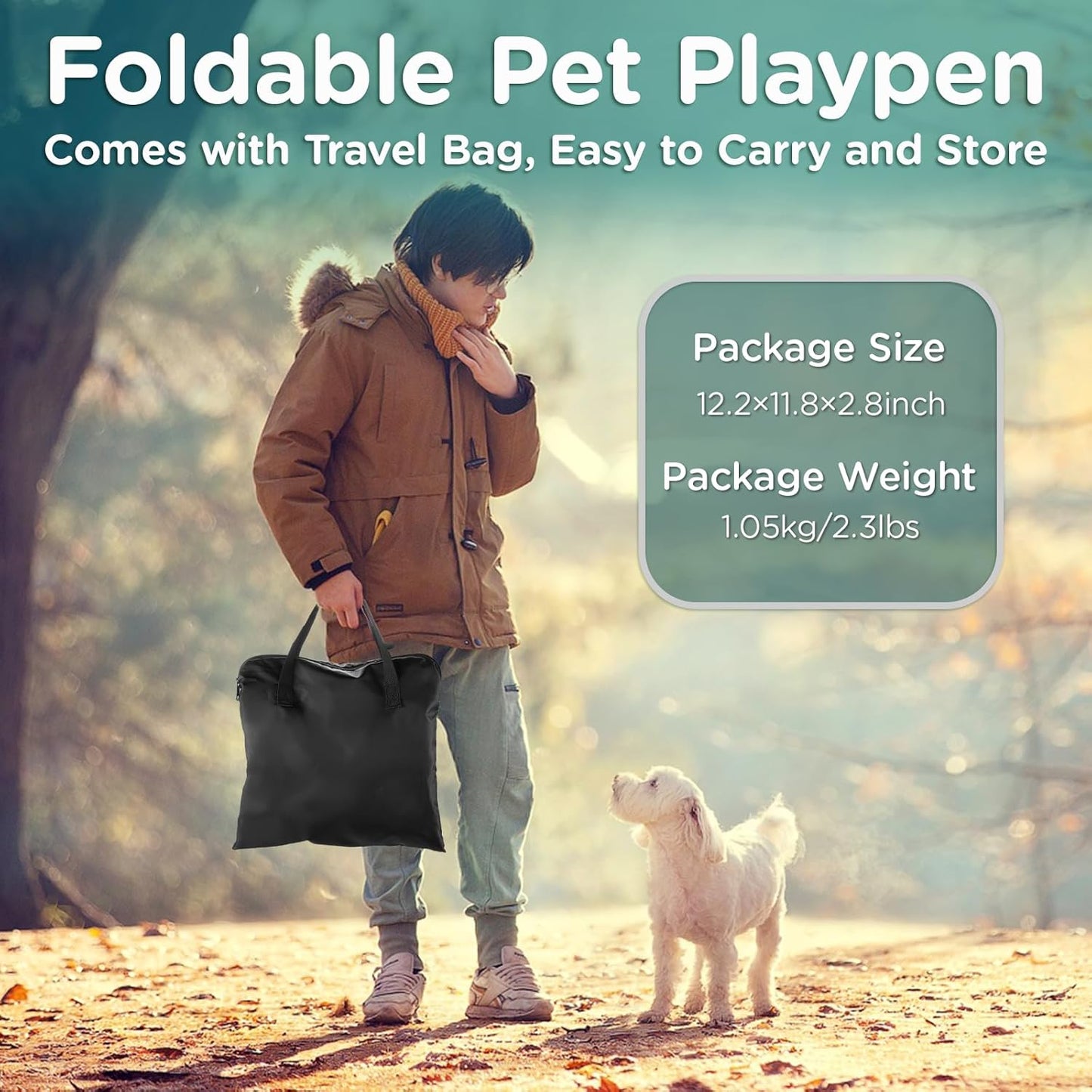 Foldable Pet Kitten Playpen, Waterproof Portable Cat Dog Playpen Kennel Tent for Small Dog Cat