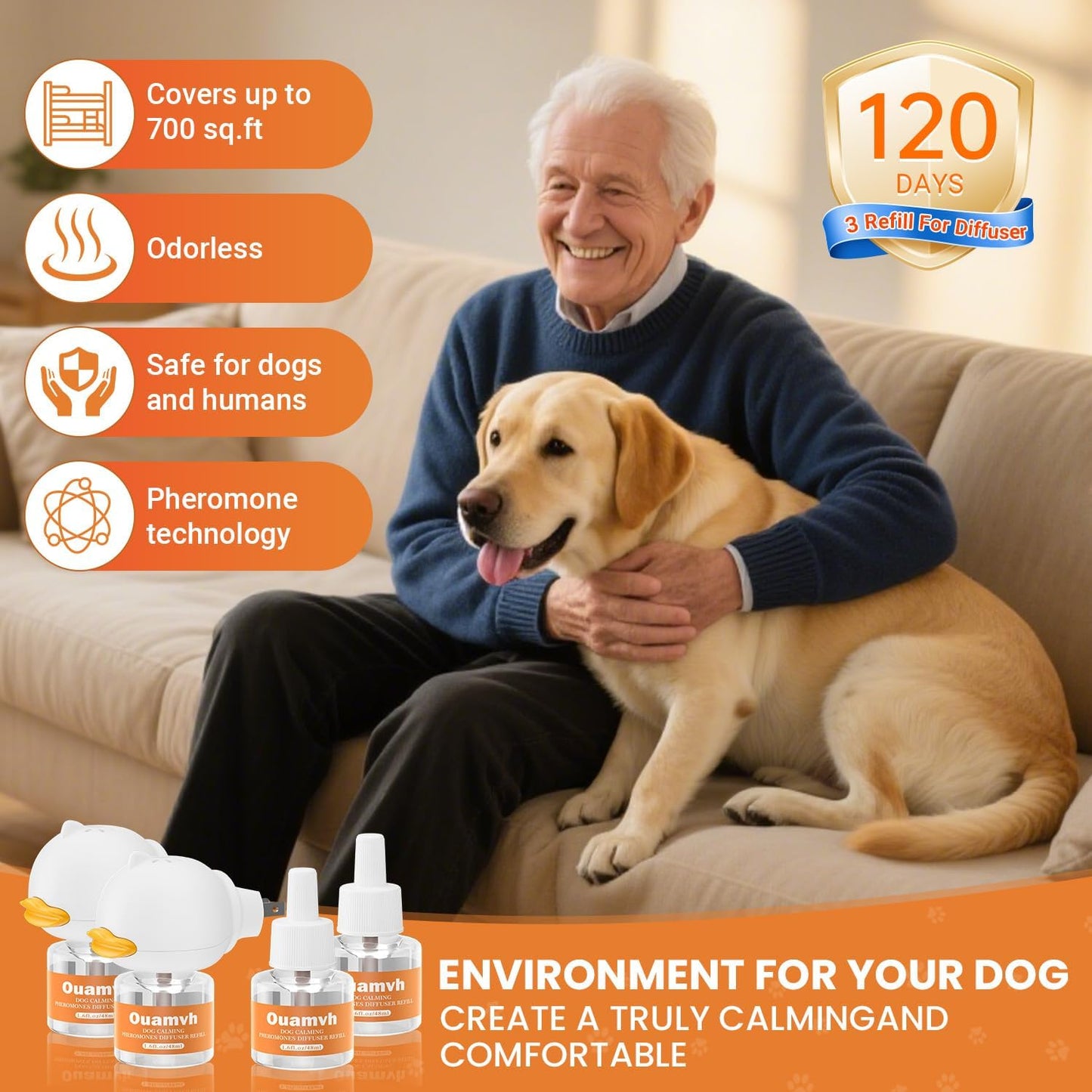 Dog Calming Diffuser, Dog Pheromones Calming Diffuser