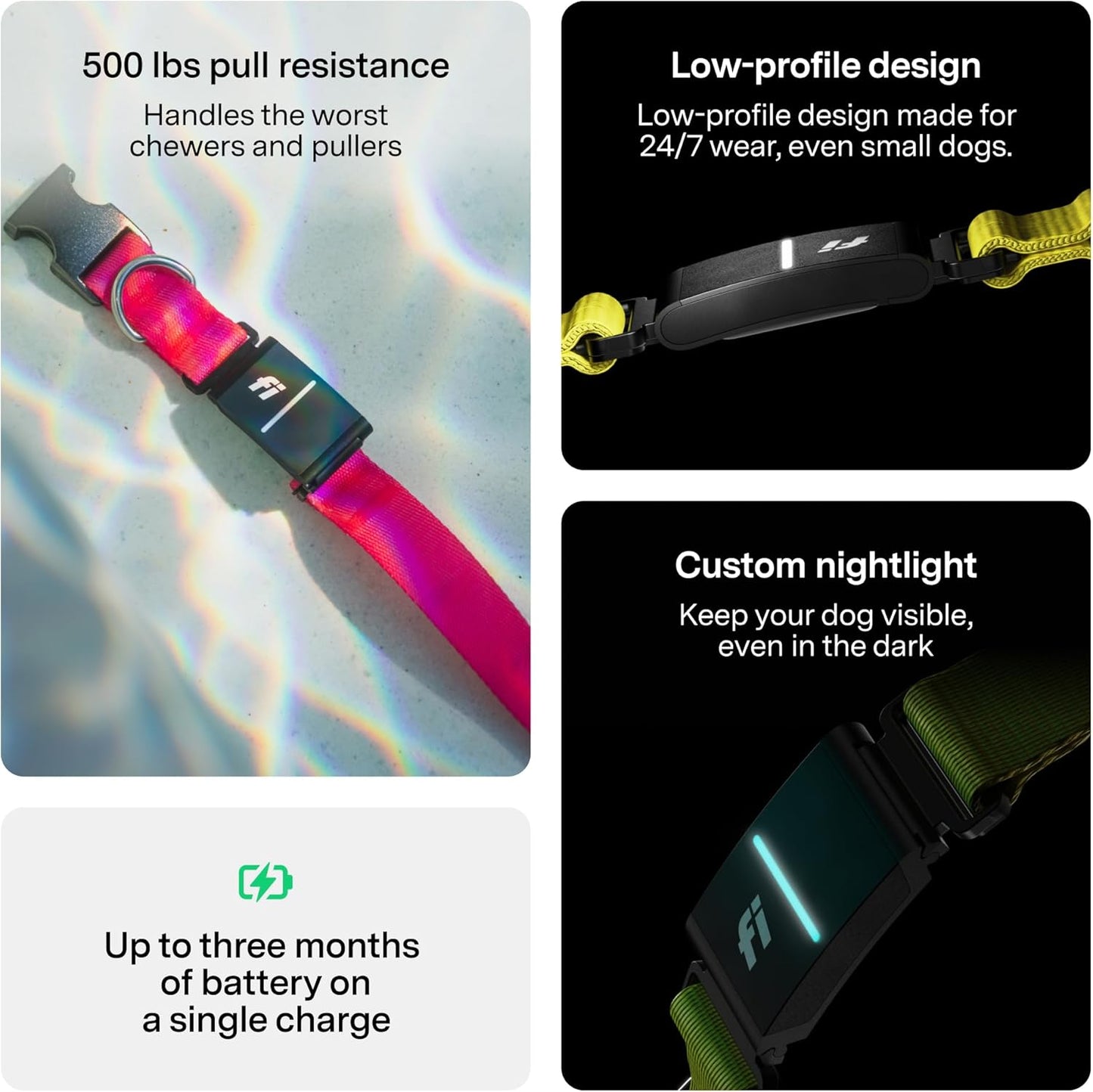 Fi New Series 3+ Smart Dog Tracker Collar [12 Month Membership Included]-Medium