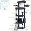 Heybly Tall Cat Tree for Large Cat, 80-inch Multi-Level Cat Tower HCT038G |