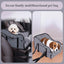 HOMKAI Dog Car for Dogs, Portable Pet Backpack with Safety Belt and Dual-Sided Mat