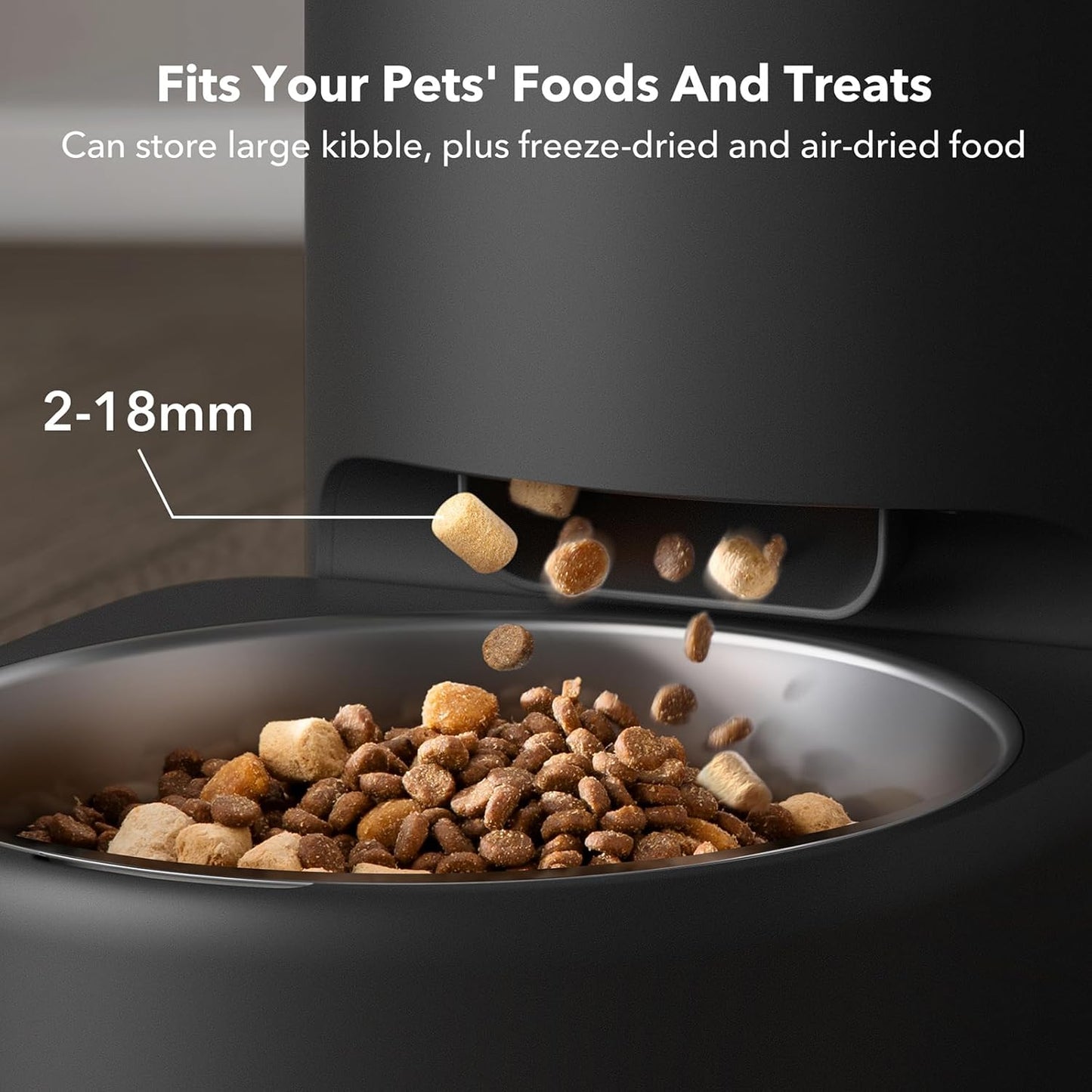 PETLIBRO Automatic Cat Feeders, 5G WiFi Pet Feeder with Vacuum Food Storage for Pet Dry Food, Low Food & Blockage Sensor, 1-10 Meals Per Day, Up to 10s Meal Call for Dog & Cat