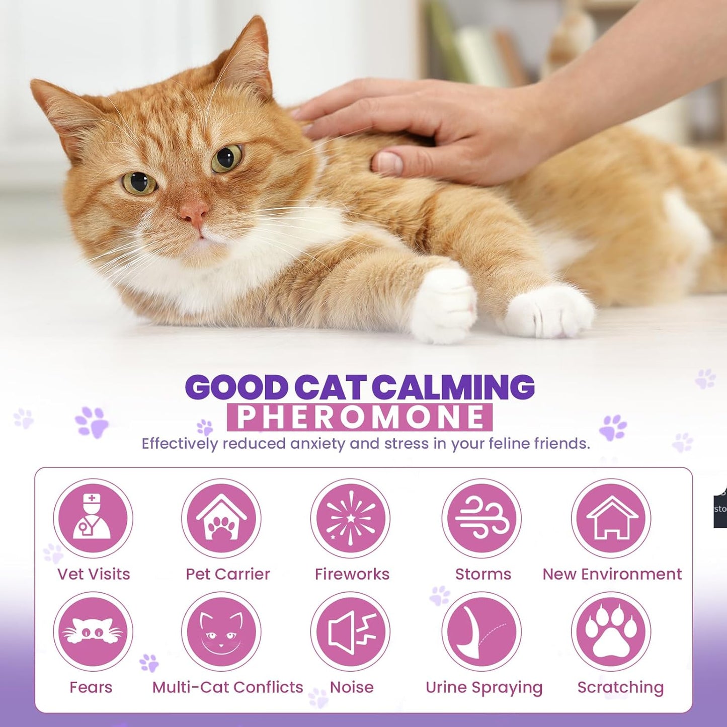 Cat Calming Diffuser, Effective Therapet MD Cat Diffuser, Relaxing Cat Calming, 2 Diffusers 2 Refills