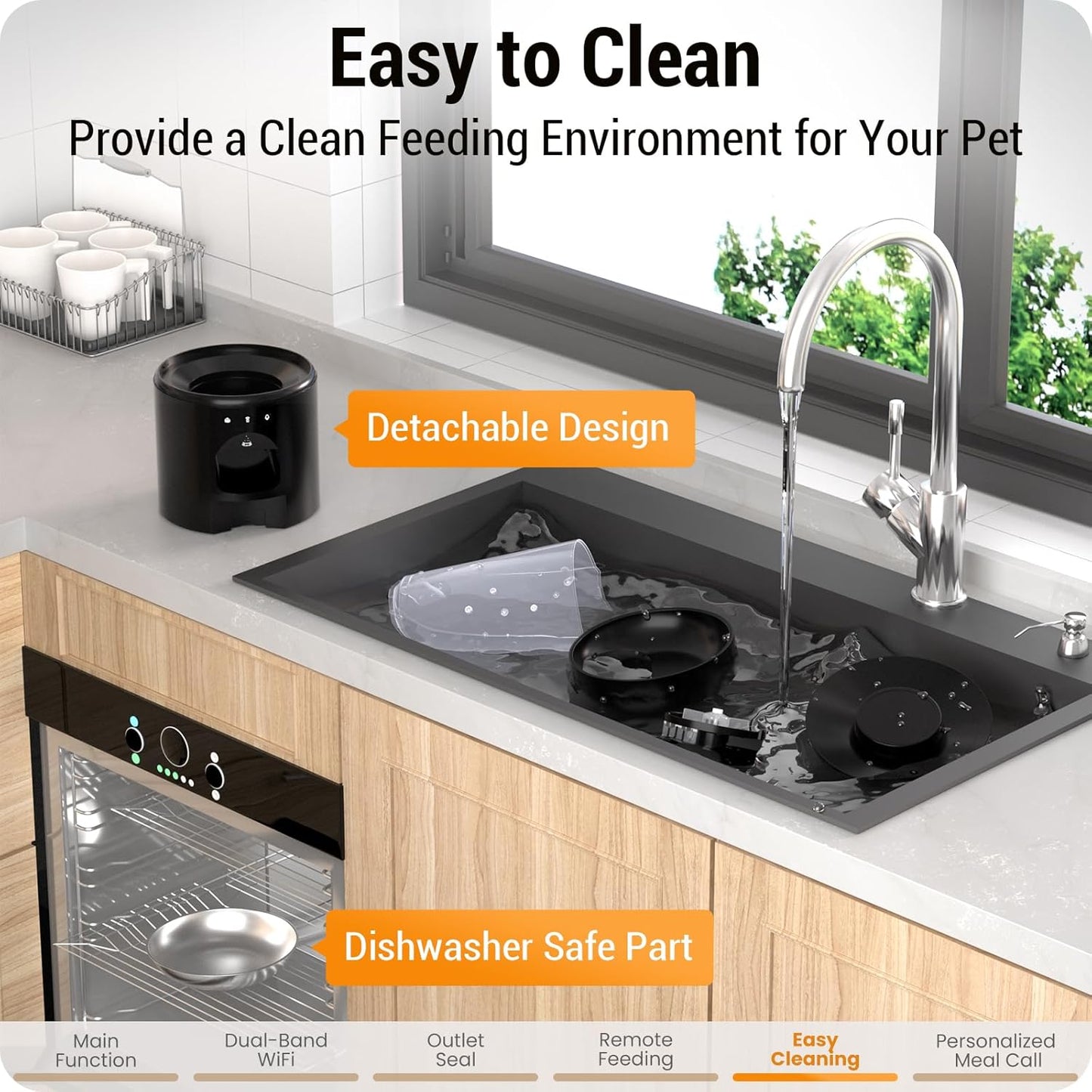 Frienhund Automatic Cat Feeder with 5G WiFi: Automatic Dog Feeder with 5L