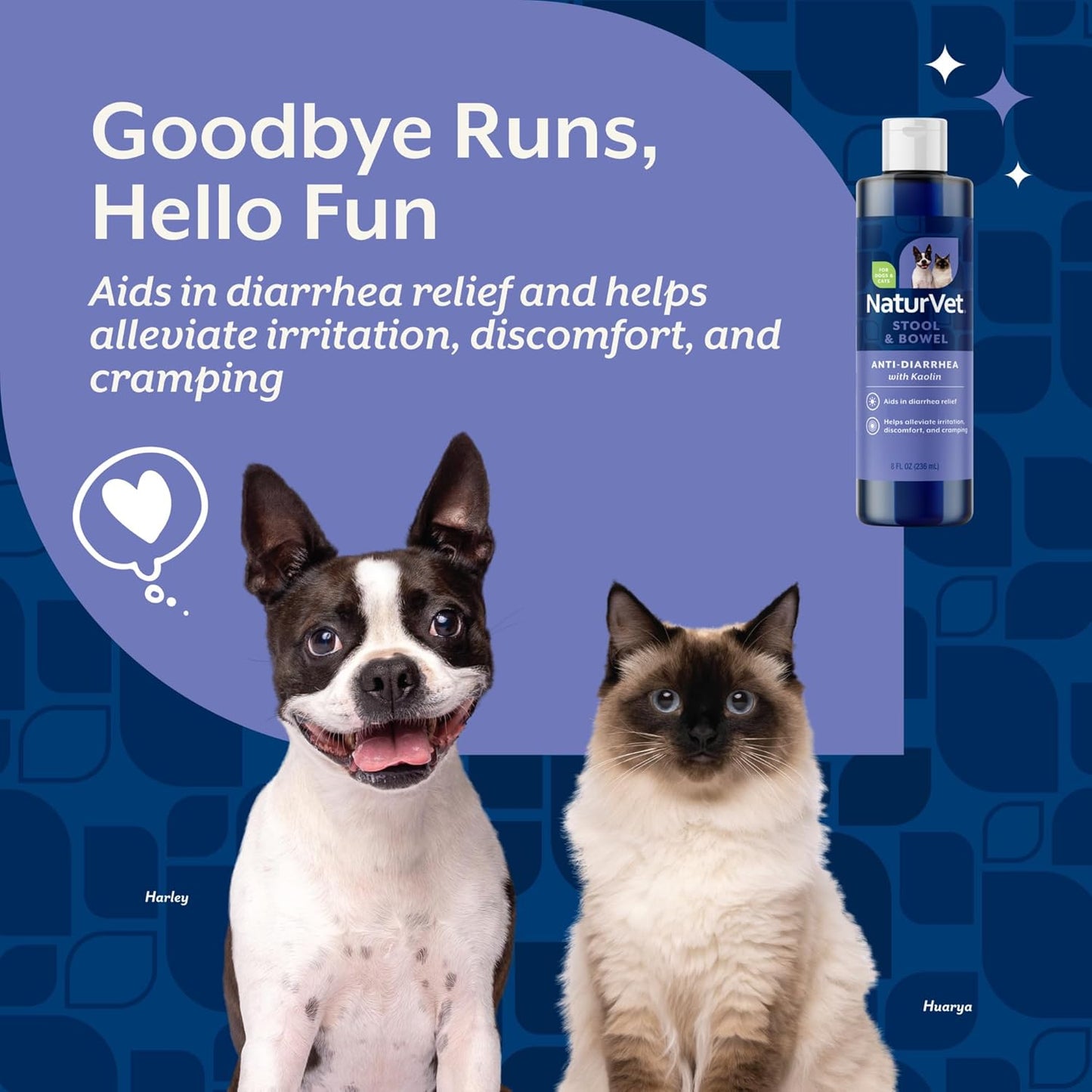 NaturVet Diarrhea Aid for Dogs and Cats, 237 ml