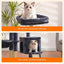 Heybly Cat Tree with Cat Self Groomer Brush, Cat Tower Condo for Indoor Cats with Padded Plush Perch,Grey
