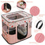 Foldable Pet Playpen, Portable Kennel Crate Cat Playpen for Dog cat (Size M, Pink)