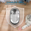 Cat Water Fountain, 84oz/2.5L Automatic Pet Water Fountain Dog Water Dispenser with a Stainless Steel Tray, Easy Cleaning for Cats, Dogs, LED Light - Black