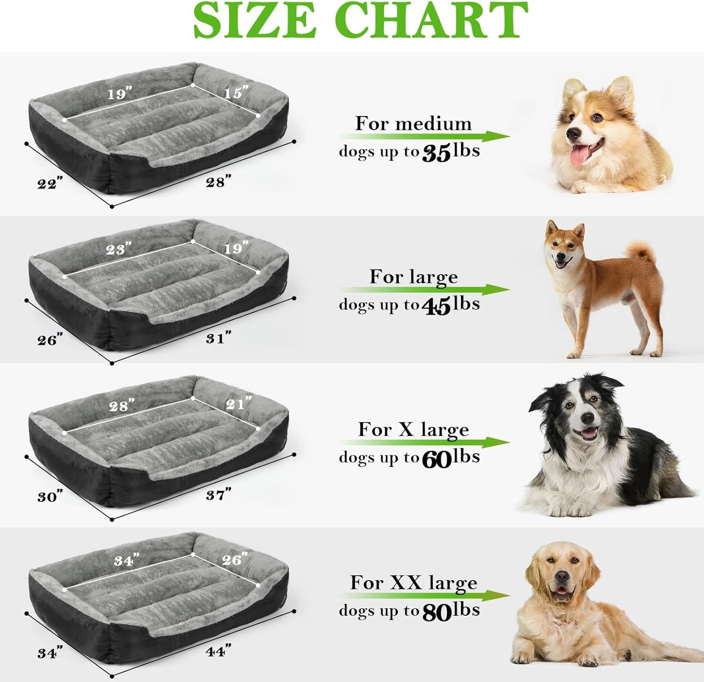 Bnonya Dog Bed, Orthopedic Small Dog Bed with Sides