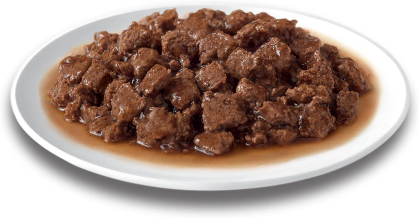 DINE Classic Collection Adult Wet Cat Food Cuts in Gravy with Beef & Liver 7 x 85g, 6 Pack (42 Trays)