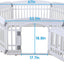 Gupamiga Pet Playpen Foldable Gate for Dogs Heavy Plastic Dog Playpen Puppy Exercise(White 6*Panel)