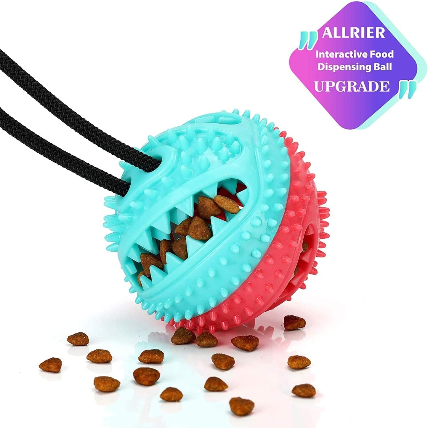 Interactive Dog Toys Tug of War, Mentally Stimulating Toys for Dog, Puppy Teething Puzzle Treat Food Dispensing Ball Toy for Small Medium dog