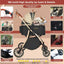 Dog Stroller, 24" Pet Cradle, Large PU Wear-Resistant Wheels, Cat Stroller for Small & Medium 55 lbs, Lightweight Pet Stroller, Detachable Aluminum Cradle, Cup Holder