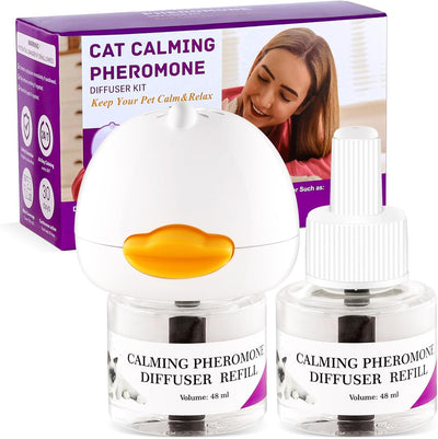 Cat Calming Pheromone Diffuser 48ML 2 Refills Fits All Cats