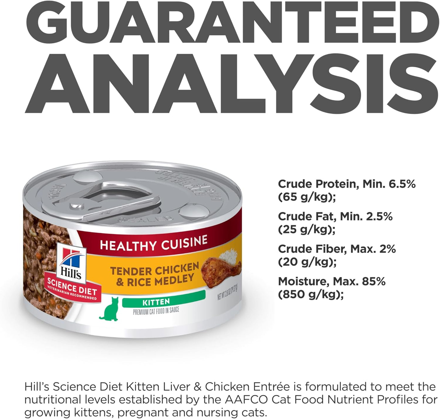 Hill's Science Diet Healthy Cuisine Chicken & Rice Medley Canned Kitten Food, 79 g (Pack of 24)