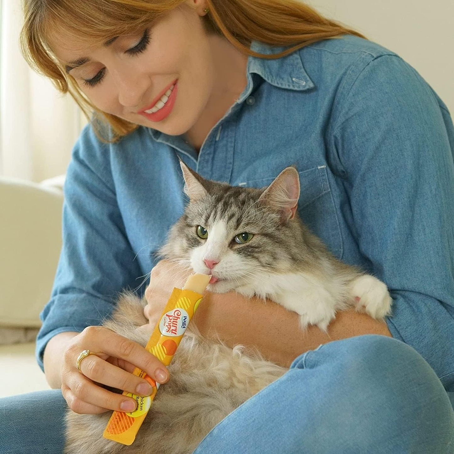INABA Churu Pops Chicken Recipe for Cat, 6 Count 60 Grams