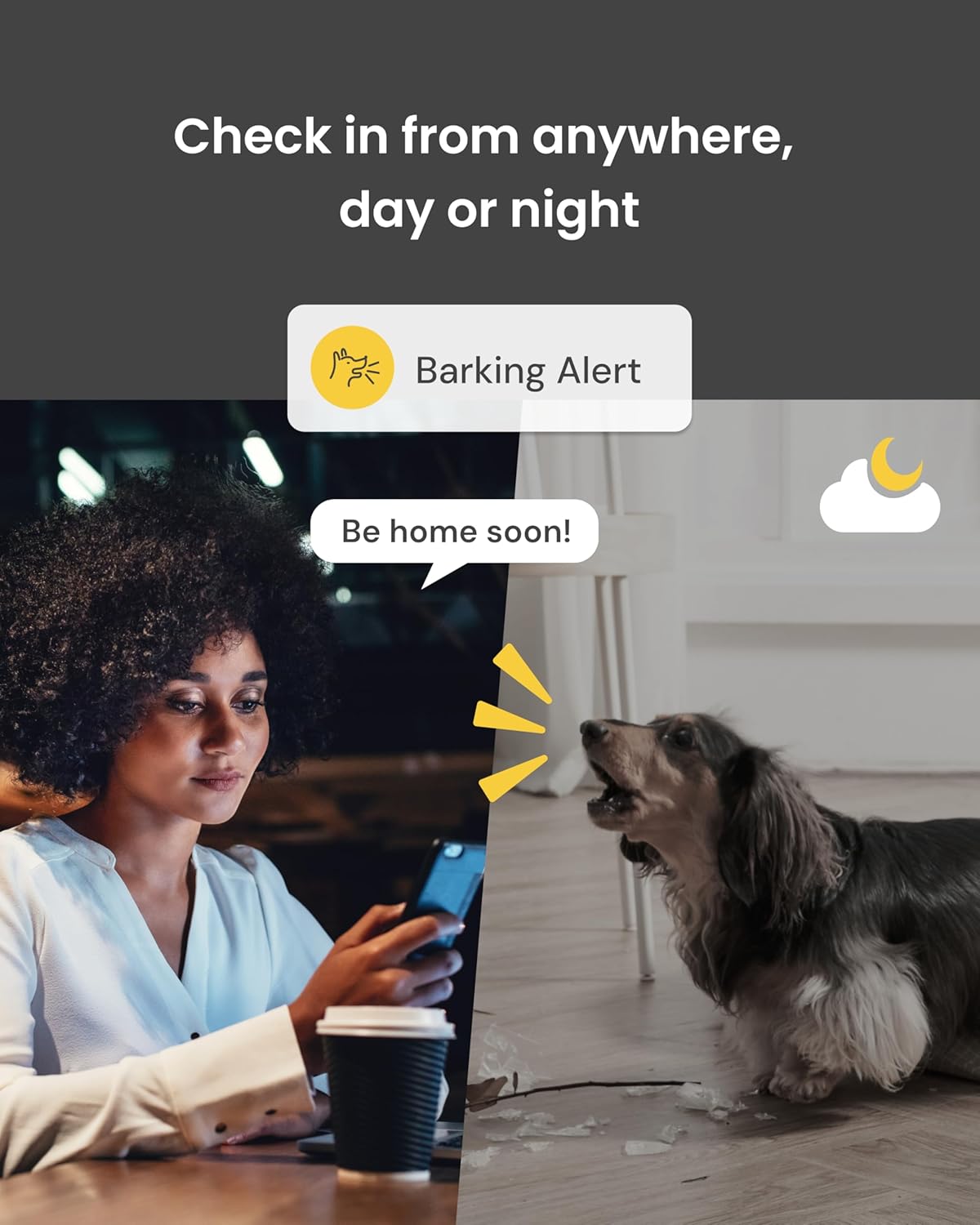 Furbo 360° Dog Camera: Pet Security Cam w/Barking Alerts, Rotating View, Treat Toss w/Phone App