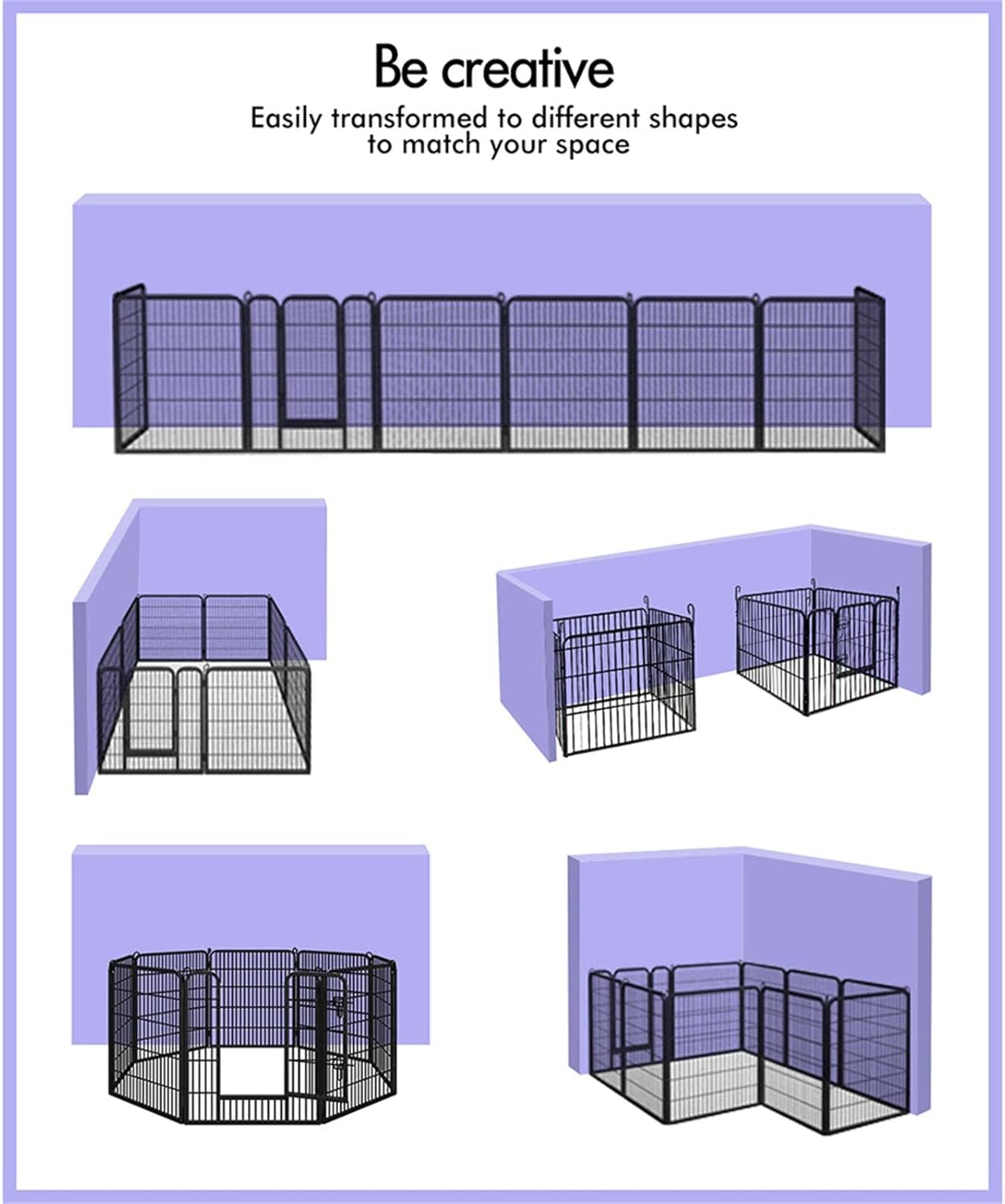 Beastie 40" Foldable Pet Dog Metal Playpen Enhanced, Universal Portable Pet Exercise Cage