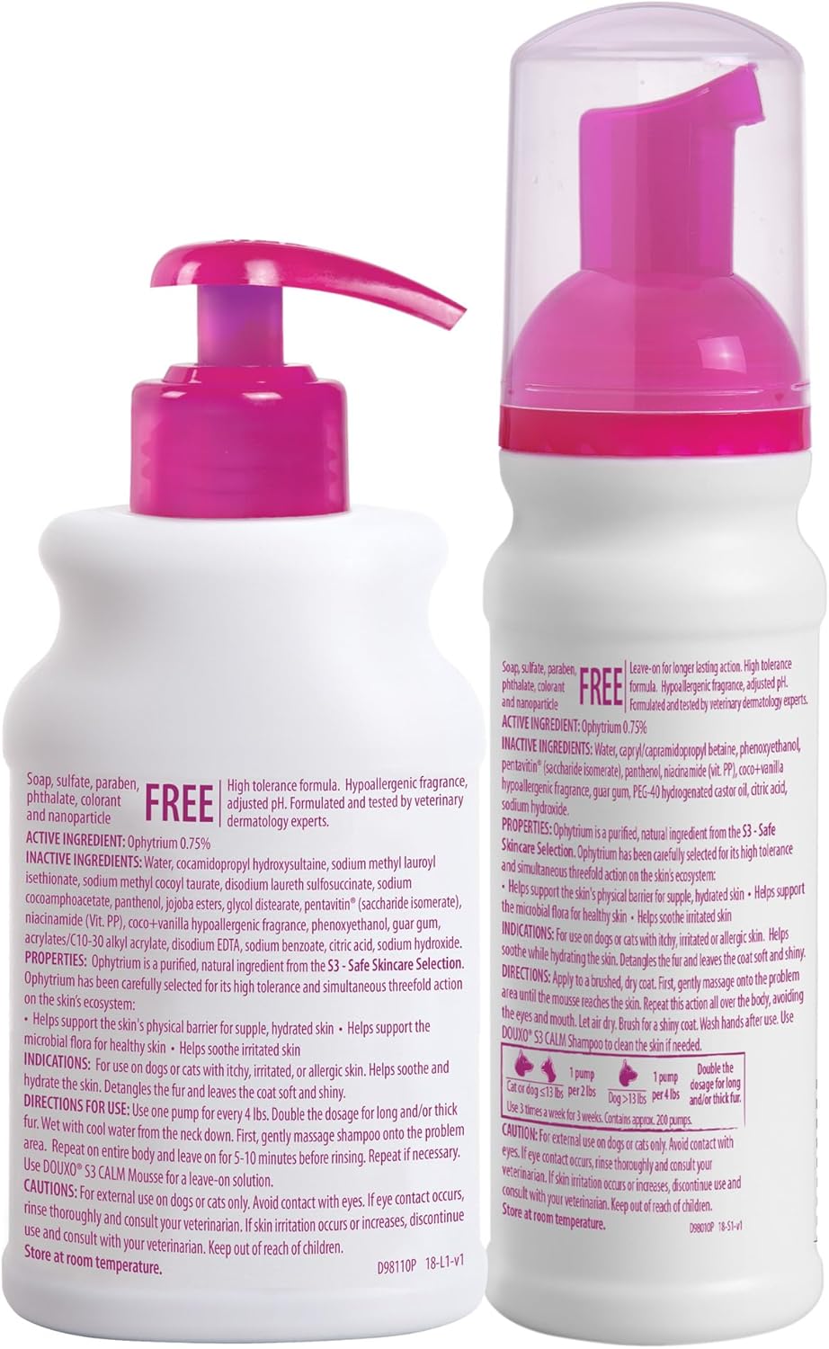 DOUXO® S3 Calm Combo Set | DOUXO S3 Calm Shampoo (6.7oz) & DOUXO® S3 Calm Mousse (5.1 oz)