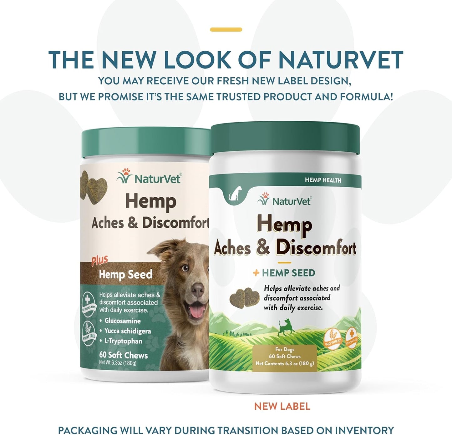 NaturVet Hemp Aches & Discomfort Plus 60k Cannabis Seeds for Dogs