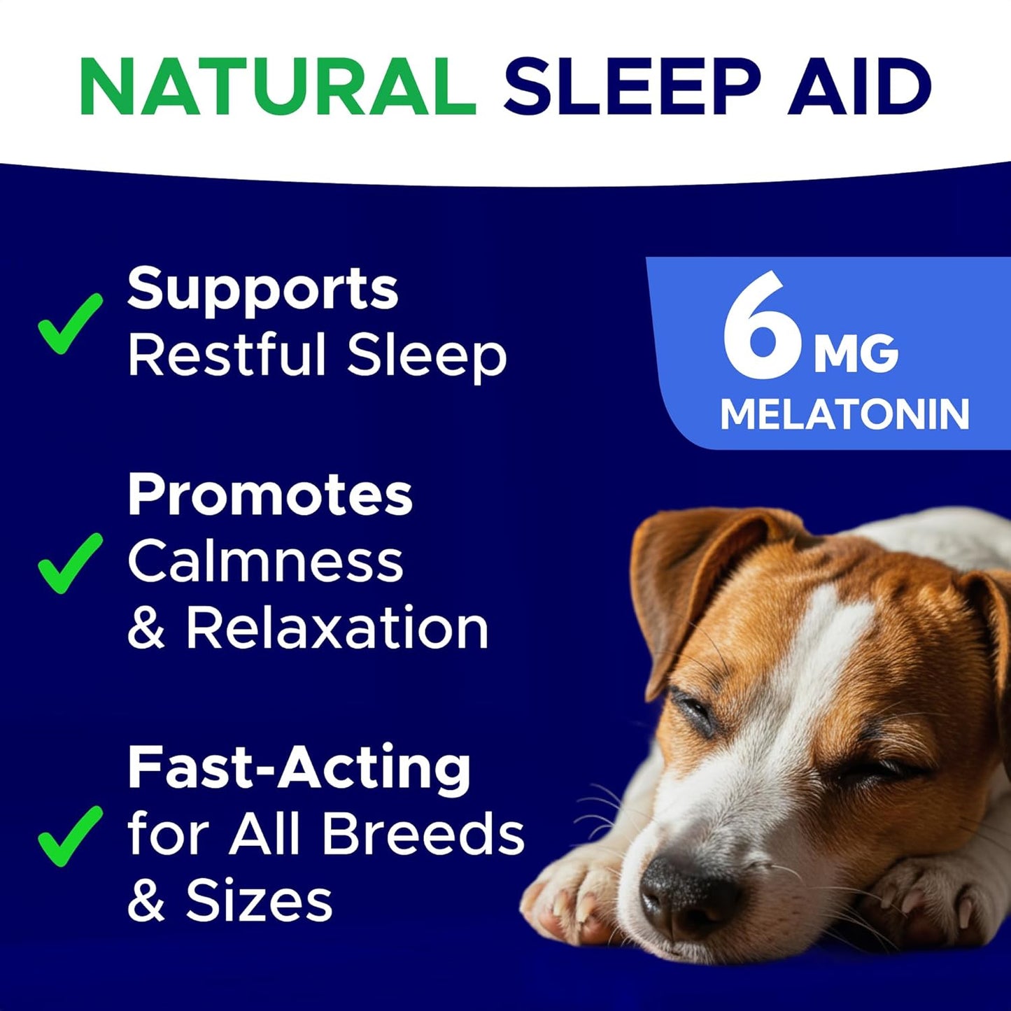 Melatonin for Dogs to Sleep 6mg - Doggie Sleep Aid Treats - Sleeping Pills for Anxiety- Made in USA - 120Ct