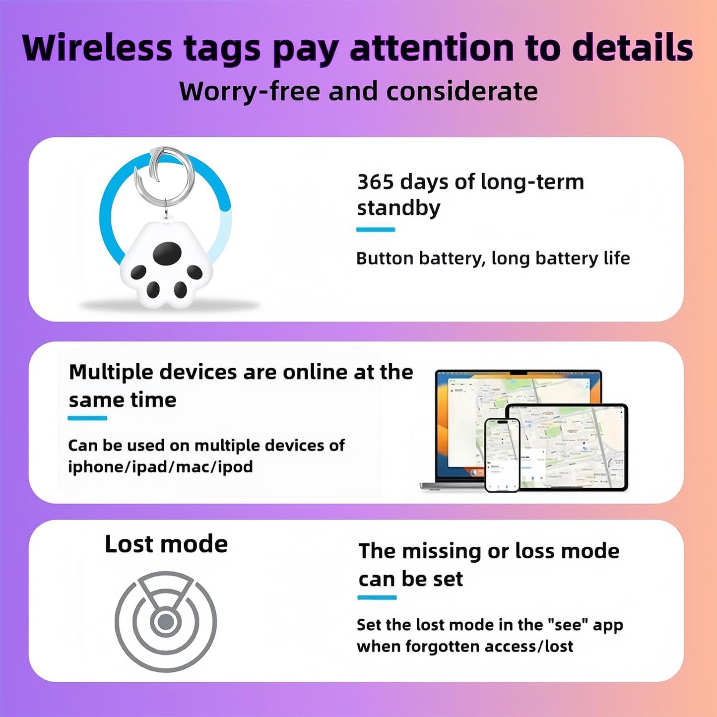 GPS Tracking & Calming Dog Collar - for New Environment Adaptation Anti-Loss Anxiety Relief, (4 Pack + 1Tracker)