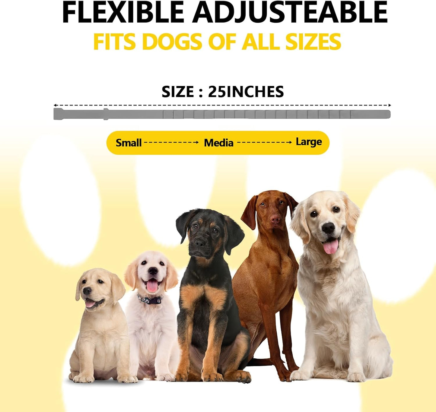 5 Pack Calming Collar for Dogs, Dog Pheromone Calm Collars Relief Anxiety Stress Separation Lasts 60 Days Relieve