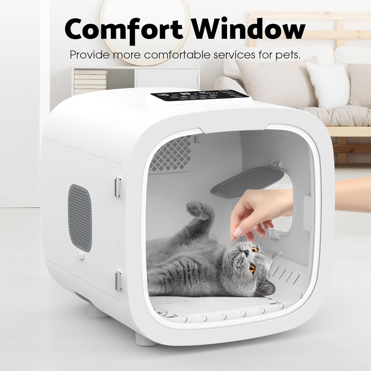 Advwin Automatic Pet Dryer Box for Pet Grooming, Ultra Quiet Fast Hair Dryer 52L