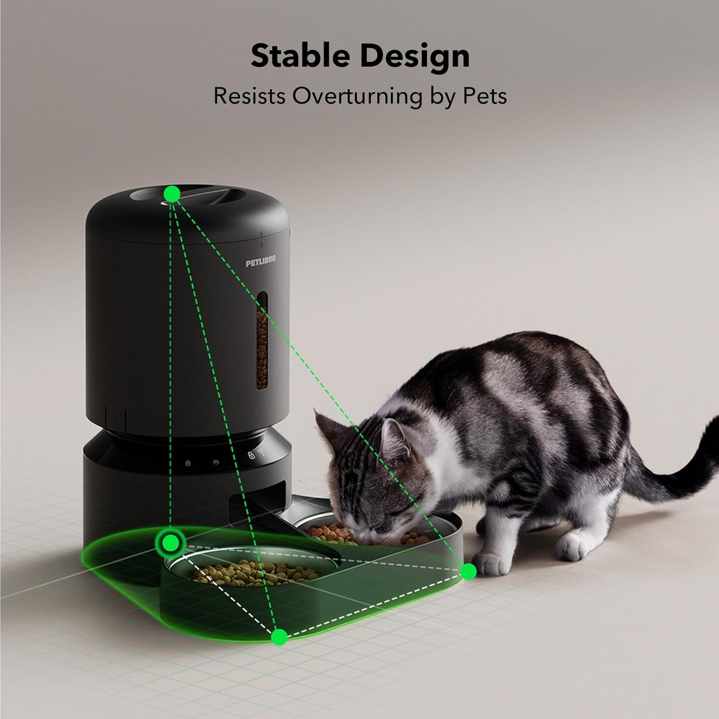 PETLIBRO Automatic Cat Feeder for 2 Cats, 5G WiFi Cat Food Dispenser with APP Remote Feeding, 5L Timed Automatic Dog Feeder, 1-10 Meals/Day, 10s Meal Call, Dual Trays Pet Feeder for Cat, Dog