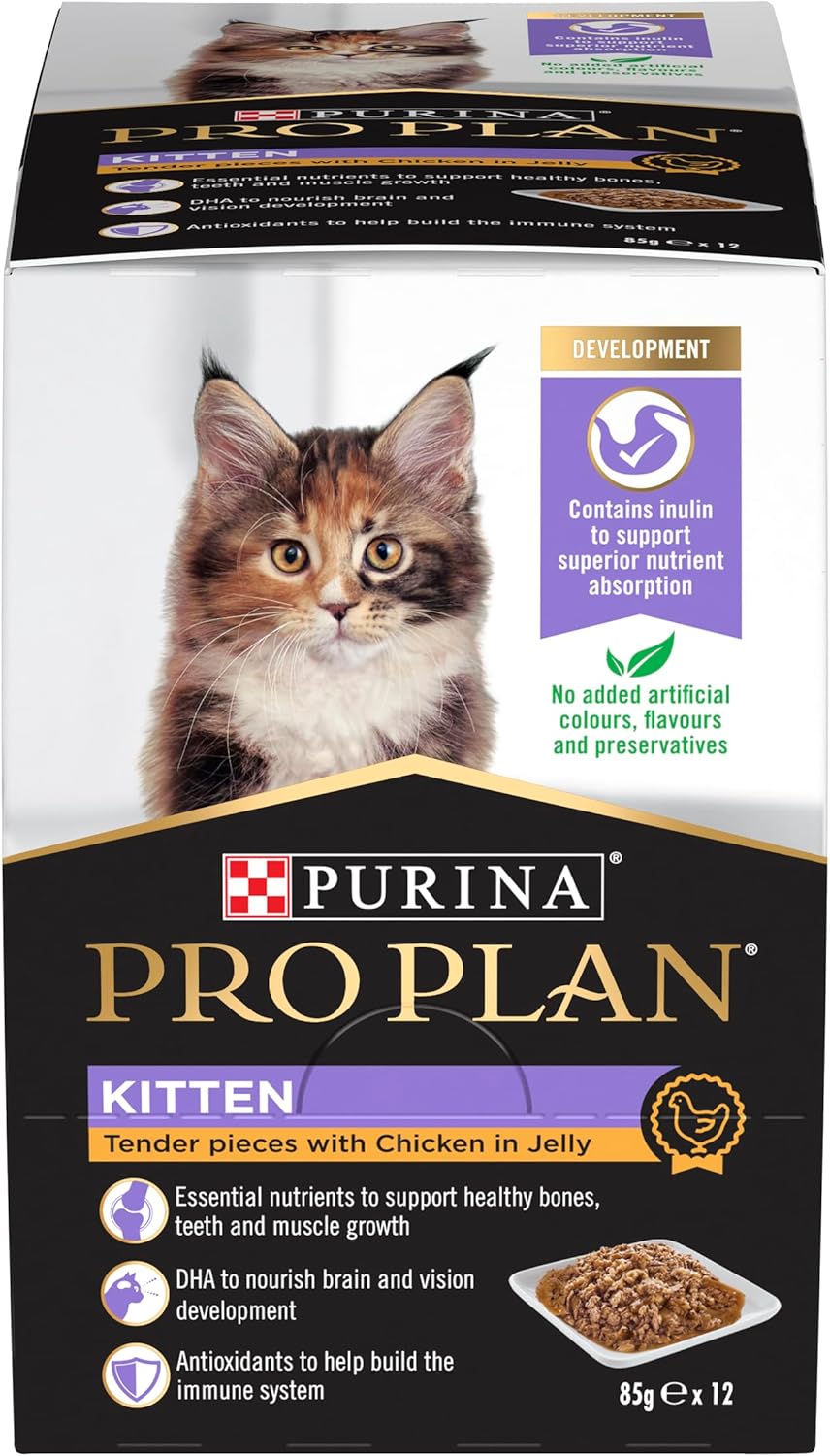 PRO PLAN Kitten Wet Cat Food Chicken in Jelly 12x85g