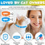 Cat Flea and Tick Collar | 24-Month Flea & Tick Prevention | Adjustable, Water-Resistant & Safe | Natural Ingredients | for Cats of | 4-Pack (Blue and Orange, Normal)