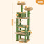 PAWZ Road 184cm Cat Tree with Sisal-Covered Scratching Posts and Pads, Cat Tower for Large Cats with Spacious Hammock, Dual Condos and 2 Padded Perches Green