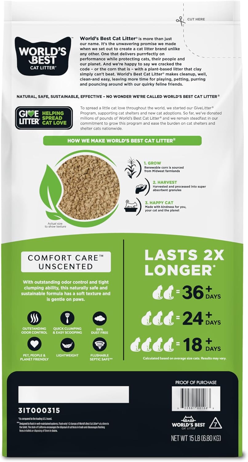 World's Best Cat Litter Clumping Formula 6.8kg