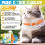 Cat Flea and Tick Collar | 24-Month Flea & Tick Prevention | Adjustable, Water-Resistant & Safe | Natural Ingredients | for Cats of | 4-Pack (Blue and Orange, Normal)