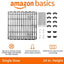 Amazon Basics Foldable Metal Pet Dog Exercise Fence Pen With Door Gate - 150 x 150 x 61 centimeters, Black