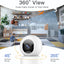 3MP Indoor Security Camera, 360° PTZ 2.4G WiFi Only Cameras for Home Security