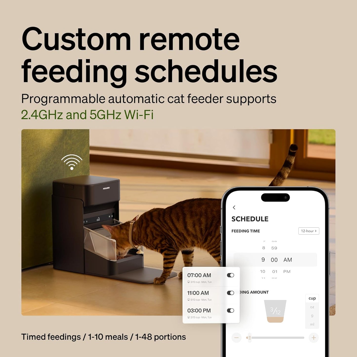 PETLIBRO RFID Cat Feeders for 2 Cats