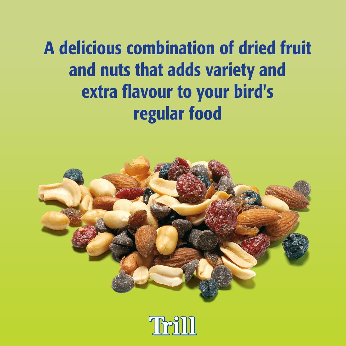 Trill Mix-In Fruit & Nut, 475g – Blend with Bird Food for Extra Nutrition