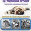 Cat Calming Diffuser, Cat Pheromones Calming Diffuser, Pheromone Dffuser to Calm Cats, Cat Calming Diffuser with 2 Diffuser + 4 Refill,120 Days for Cats Relief Stress Anxiety Purple