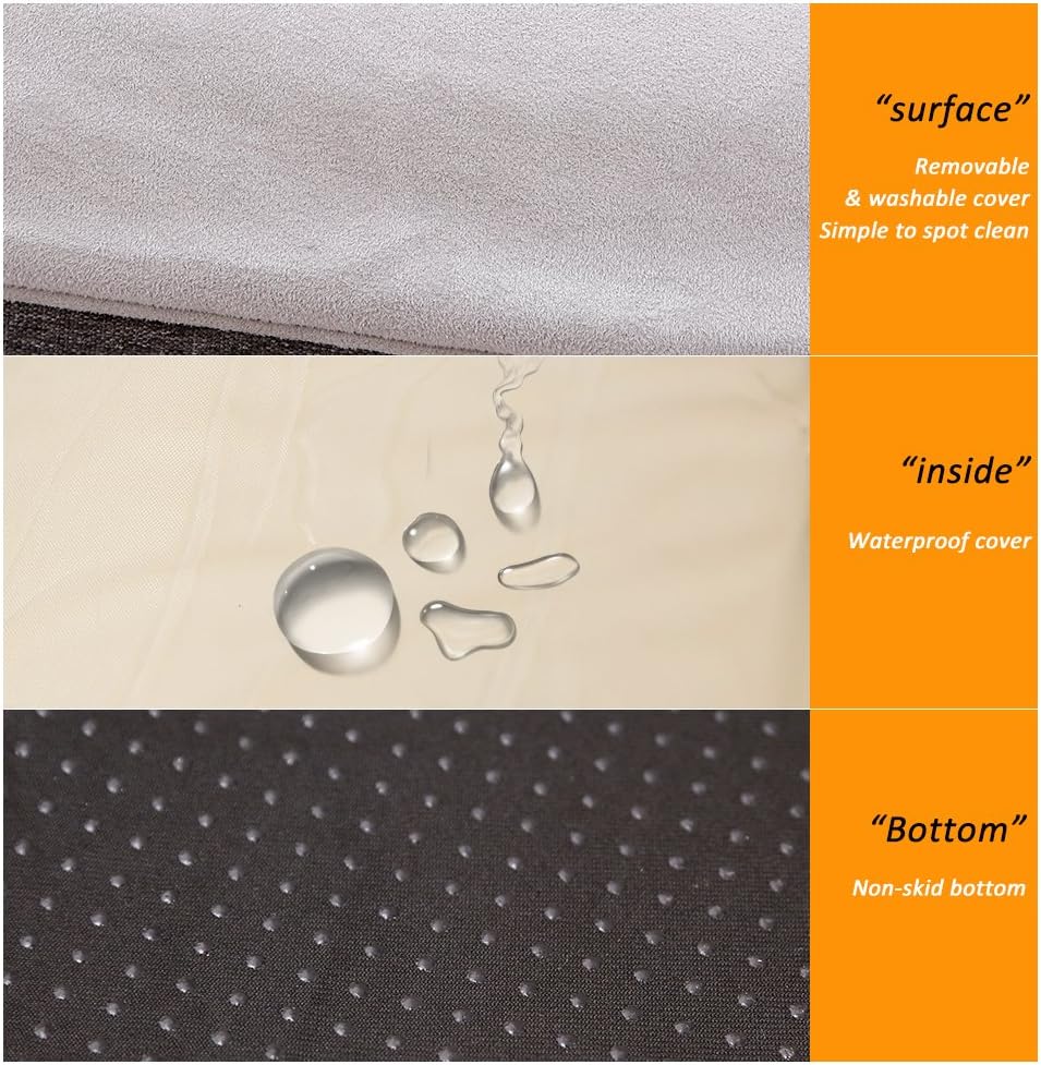 Laifug Orthopedic Memory Foam Large Dog Bed,Durable Water Proof Liner