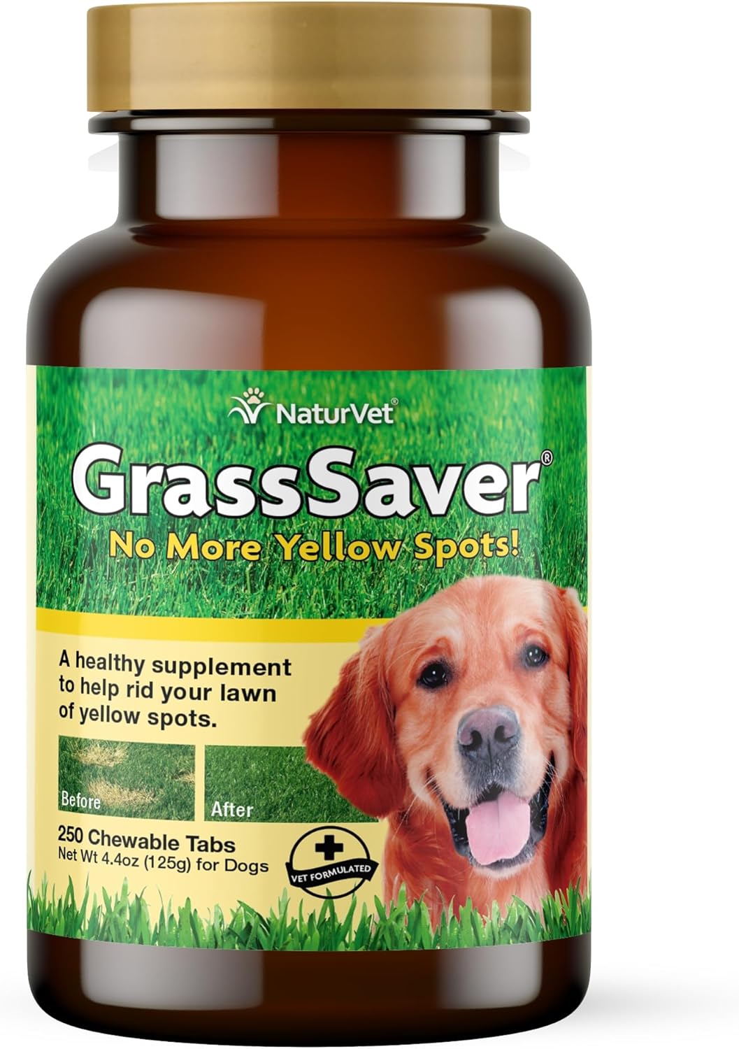 NaturVet GrassSaver Tablets, 250 Pills