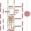 PAWZ Road Large Cat Tree Floor to Ceiling Cat Tower with a Cozy Condo, 6-Tier Cat Climbing Activity Center with Perch and Hammock for Adult Cats Beige